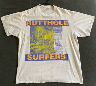 Vintage Butthole Surfers T - Shirt - size XL - 1993 Tour Shirt - 1990s Band 2