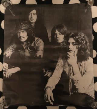 Vintage Led Zeppelin Poster B&w Group Shot,  Personality Posters,  New/mint 23x26