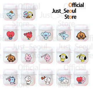 Official Bts Bt21 Pink Aqua Glitter Airpods Case Cover Baby Ver,  Freebie,  Tracking