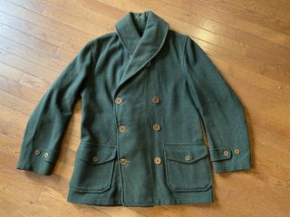 Vintage 1930’s Ccc Shawl Collar Wool Jacket Size 40 Civilian Conservation Corps