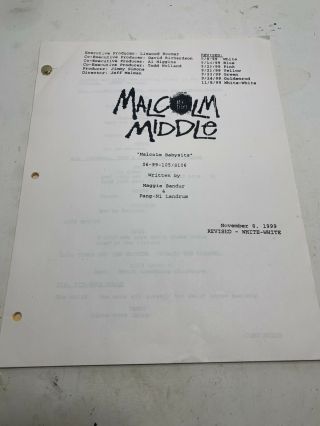 1999 Malcom In The Middle “malcolm Babysits” Script