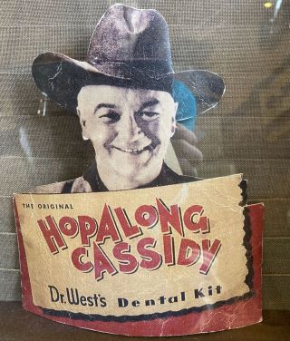 Advertising Sign For “the Hopalong Cassidy Dr West’s Dental Kit