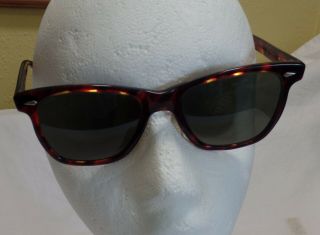Vintage American Optical Ao Saratoga True Color Cn 25t - 51 Tortoise Sunglasses