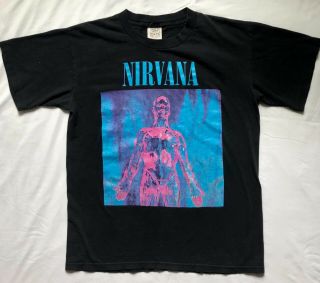 True Vintage Nirvana Sliver T Shirt Kurt Cobain Wild Oats Tag L Owner
