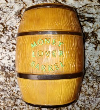 Vintage 1970s Money Lover Barrel Bank Great Shape Mystery Science Theater 3000