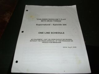 Supernatural - Tv Series - Pink - One Line Schedule - Ep - " Children Shouldn 