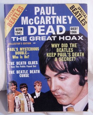 Vintage 1969 Beatles " Paul Mccartney Dead The Great Hoax " Beauty