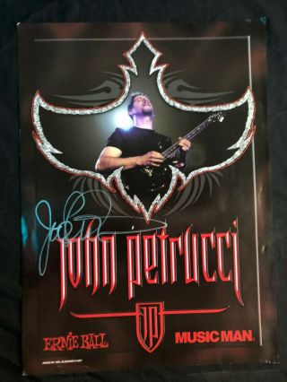 Dream Theater John Petrucci Autographed Ernie Ball Poster - Rare - Signed - Portnoy