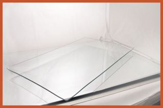 12 " X 20 " Rectangle Clear " Bent " Glass Plate 1/8