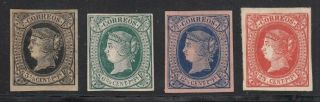 (gs057) Philippines - Filipinas.  1864 Isabella Stamp Set.  Sc 21 - 24