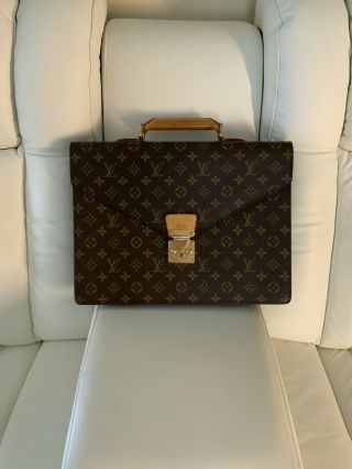Authentic Louis Vuitton Monogram Serviette Conseiller Briefcase Satchel