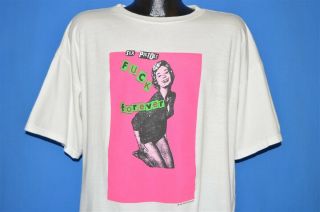 Vintage 80s Sex Pistols F& K Forever Punk Jamie Reid Print White T - Shirt Xl/xxl