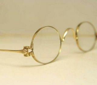 Unique Solid 14k Gold Authentic Vintage Eyeglasses Antique Spectacles