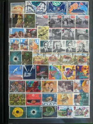 British Uk Stamps Issued In 1990s - Many Complete Sets.  More Than 200 Stamps