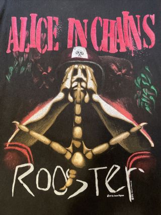 Alice In Chains Rooster Vintage 1993 T - Shirt 6