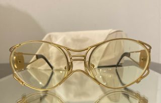 Vintage Jean Paul Gaultier Jpg 58 - 6101 Eyeglasses Sunglasses Frame Gold Japan