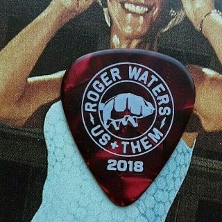 Pink Floyd Roger Waters 2018 Us,  Them Tour Red Marble Guitar Pick