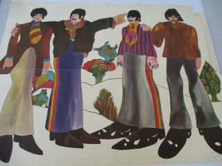 Beatles Yellow Submarine Vintage Poster Rock & Roll Classic Movie