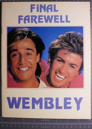George Michael Wham Program Unofficial The Final Farewell Wembley Stadium 1986