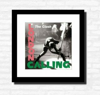 The Clash London Calling Vintage Style Lp Cover Print 18 " X 18 " Framed Display
