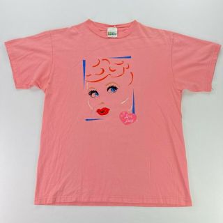 Vintage 1997 I Love Lucy | Mgm Grand T - Shirt Pink Embroidered • Large