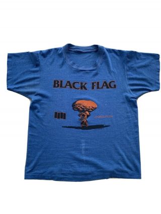 Vintage Black Flag T - Shirt Vtg Rare 1986 In My Head Tour Shirt