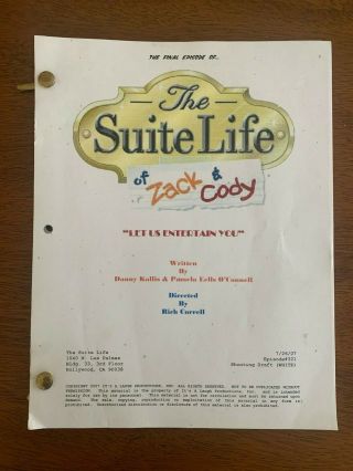 Cast Shooting Script The Suite Life Of Zack & Cody Season 3 Ep 21 Cole Sprouse