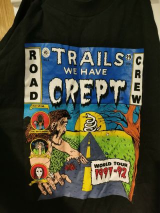 Metallica Rare Trails We Have Crept Crew T - Shirt 1991/92 Retro Vintage Size Xl