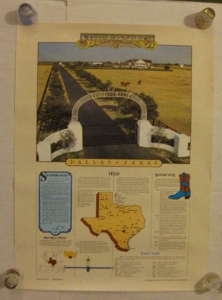 Southfork Ranch Dallas Tv Show Texas 1981 Poster 20 X 28 Lorimar Productions