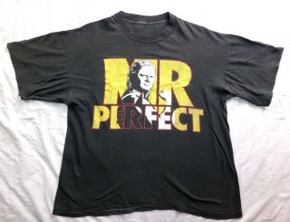 Rare Vintage Wwf 1992 Mr.  Perfect T - Shirt Single Stitch Size : Xl