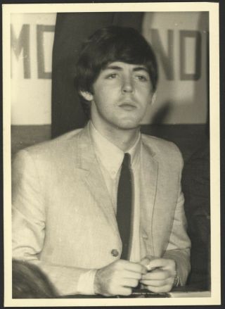Beatles Vintage 1964 Photograph Of Paul Mccartney Los Angeles