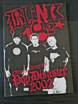 2002 Blink - 182 Pop Disaster Tour Concert Program Book Near