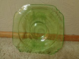 Green " Parrot " Sylvan Salad Plate By Federal Glass Company (1931 - 1932)