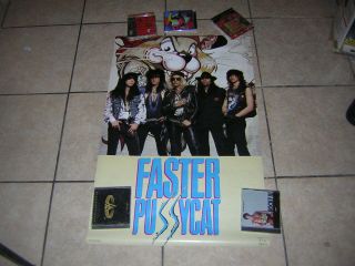 Faster Pussycat Poster 1988 Licensed Funky Vintage Taime Downes