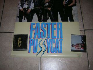 FASTER PUSSYCAT POSTER 1988 LICENSED FUNKY VINTAGE TAIME DOWNES 3