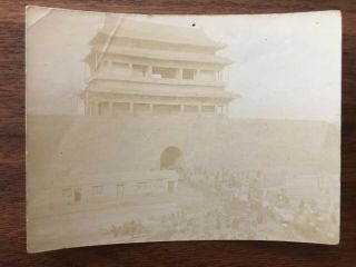 China Old Photo Chinese City Gate Wall Peking 1900
