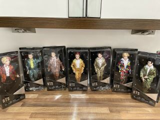 Full Set 7 X Bts Bangtan Boys Mattel 12 " Figures K - Pop Dolls V Rm Jin