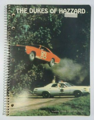 Vintage 1981 Dukes Of Hazzard Spiral School Notebook General Lee Style 1