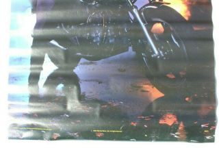 Vintage 1984 Prince Purple Rain Warner Bros.  Movie Poster 33 1/2 x 22 2