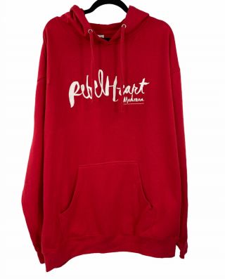 Madonna Rebel Heart Tour Pullover Hoodie Jacket Sweater Red Music Unisex Sz Xl