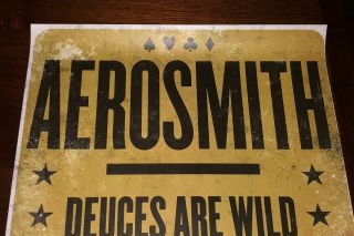 Aerosmith Deuces Are Wild Concert Poster Las Vegas Park MGM Residency Rare Find 2