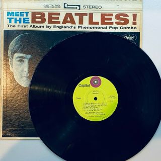 Meet The Beatles Lp Capitol Record Club 1969 - 1971 Green Target Label St 2047