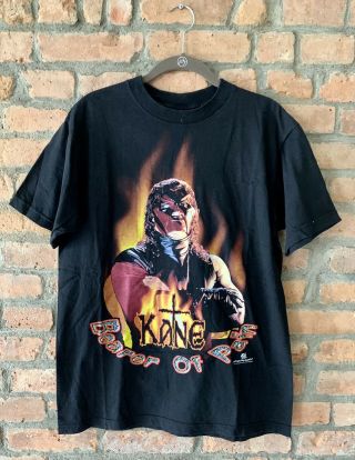 Vintage Wwf Kane T - Shirt 1998 Bearer Of Pain M Medium Wrestling 20.  5x27 Fs