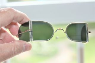 Silver,  4 Lens Sunglass Spectacles C1890,  All Lenses No Power,  Good Cond.
