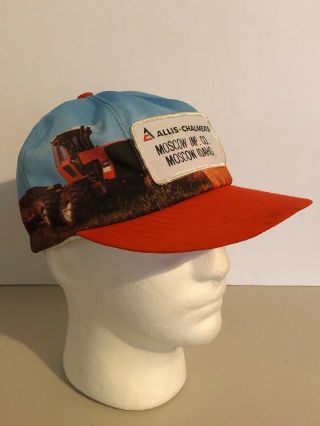 Allis - Chalmers Vintage Trucker Hat W/ Patch Farming 1970s Snapback Moscow Idaho
