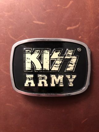 Kiss Army Belt Buckle,  Vintage Memorabilia,  Hard To Find