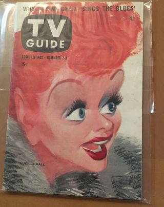 Tv Guide November 2 - 8,  1957 Lucille Ball
