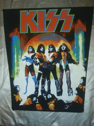 Large Kiss Love Gun Album Cover Jean Jacket Patch Top - 12.  62 " Bot - 9.  5 " Height - 14 "