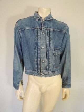 Vintage 1950s Jc Penney Foremost Type 1 One Pocket Denim Jean Jacket Size 40 42