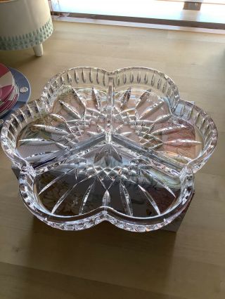 Waterford Crystal Lismore 3 Section Condiment Dish Ireland